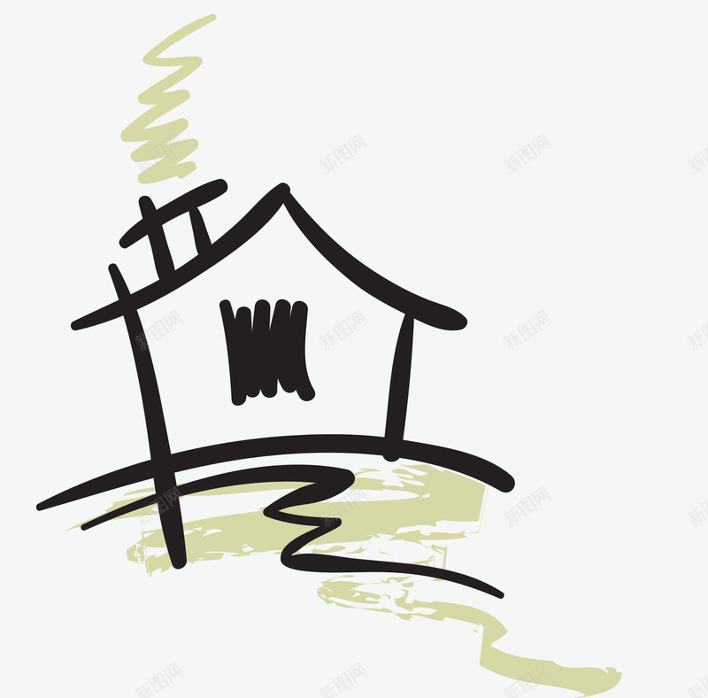 手绘古楼png免抠素材_88icon https://88icon.com 中国风 房 房子 手绘 楼房 水墨 水墨古楼 水墨房子 画 矢量房子