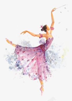 梦幻海报合成跳舞的少女高清图片