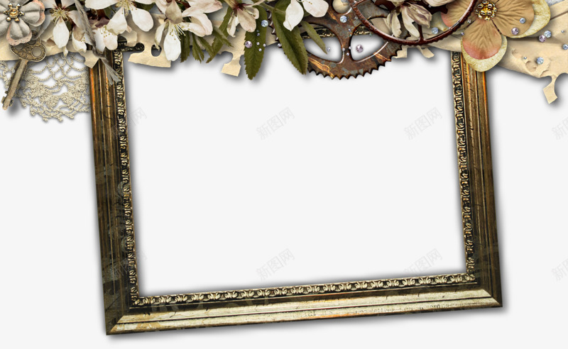 复古欧式齿轮装饰木质相框png免抠素材_88icon https://88icon.com 复古 文艺边框 木质 欧式 齿轮装扮