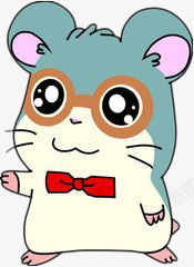 知识渊博卡通灰色可爱眼镜小老鼠高清图片
