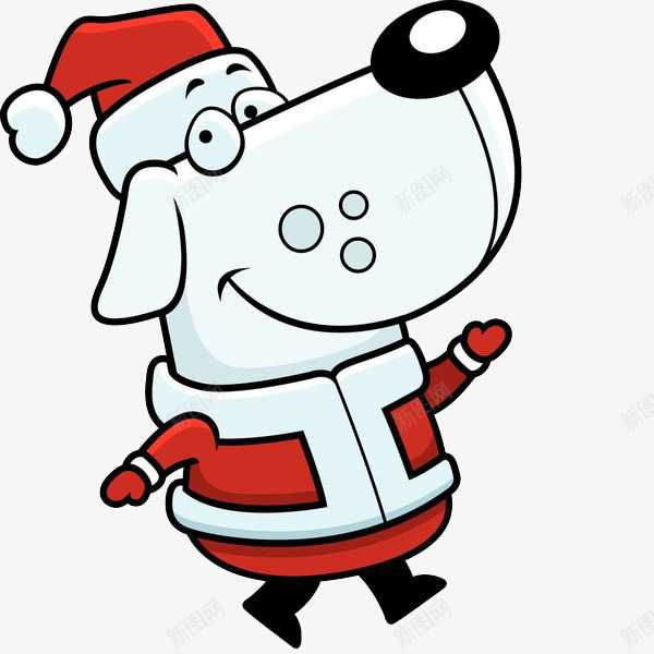 卡通穿圣诞装的小狗图png免抠素材_88icon https://88icon.com 动物 卡通手绘 可爱 宠物 小狗 水彩 红色圣诞衣服