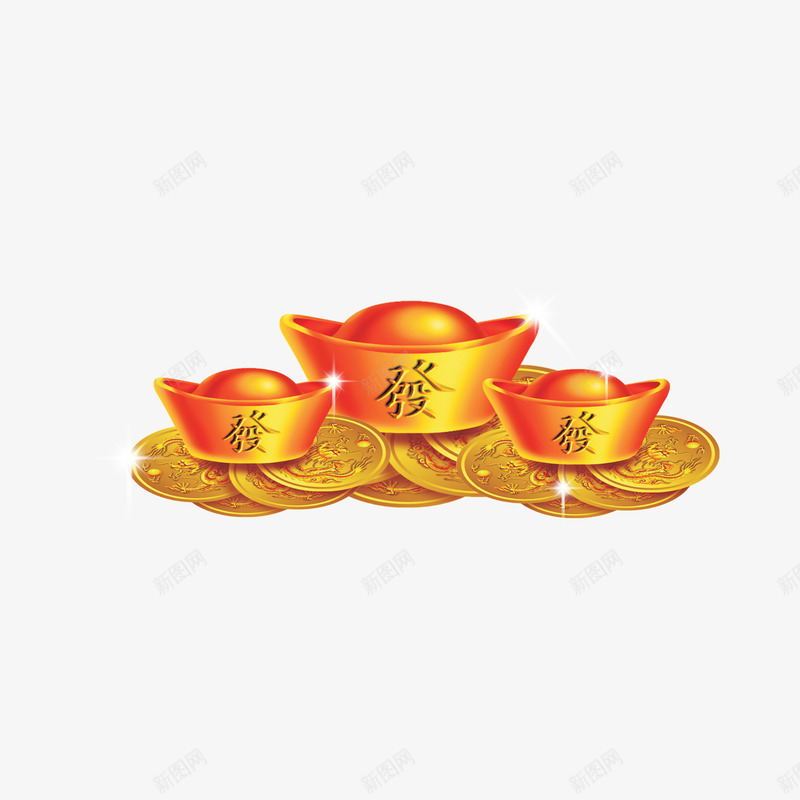 发财金元宝png免抠素材_88icon https://88icon.com 元宝 发财 金子 金色