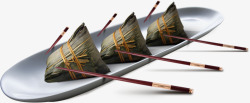 粽子盘子食物筷子素材