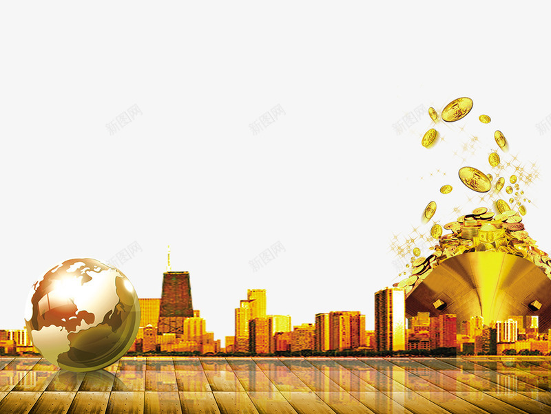 地产招商海报psd免抠素材_88icon https://88icon.com psd分层 商务 平面海报 房地产 投资 招商 金色