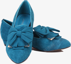 春季蓝色女鞋素材