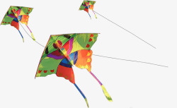 翱翔天空的彩色风筝素材