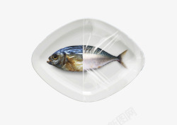 保鲜保鲜膜里的咸鱼高清图片