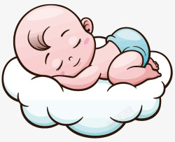 卡通婴儿衣服云上婴儿高清图片