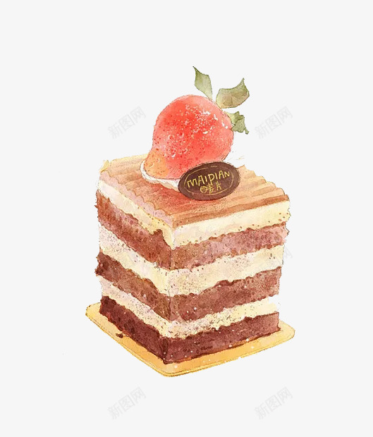 一块巧克力草莓蛋糕png免抠素材_88icon https://88icon.com 乳制品 千层糕 多层 夹心 奶油 点心 甜品 糕点 美食 草莓 蛋糕 食物