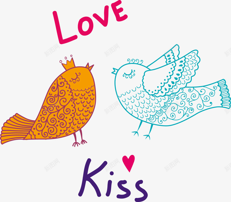 kissbirdspng免抠素材_88icon https://88icon.com birds kiss love 接吻图 接吻鸟