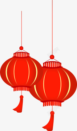 灯笼图案红色中国风灯笼挂饰高清图片