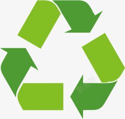 绿色环保符号蓝色循环图标高清图片