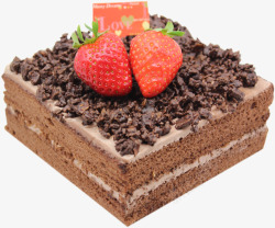 草莓巧克力蛋糕浓情巧克力情人节蛋糕高清图片