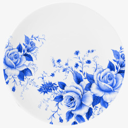 青花瓷盘素材