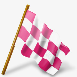 marker格子国旗地图标记粉红是的地图图标