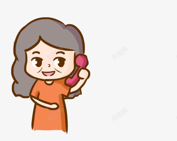 打电话的奶奶png免抠素材_88icon https://88icon.com 卡通 打电话 打电话的奶奶 时尚奶奶 老人 老妈妈 老母亲