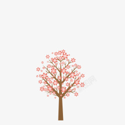 感恩许愿树粉色许愿树矢量图高清图片