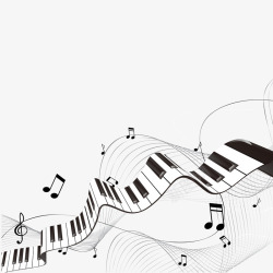 音乐主题律动钢琴音乐主题矢量图高清图片