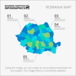 罗马尼亚地图信息图表矢量图素材