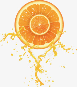 橙子水果橙汁卡通素材