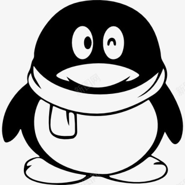 大企鹅QQ的社会标志的企鹅图标图标