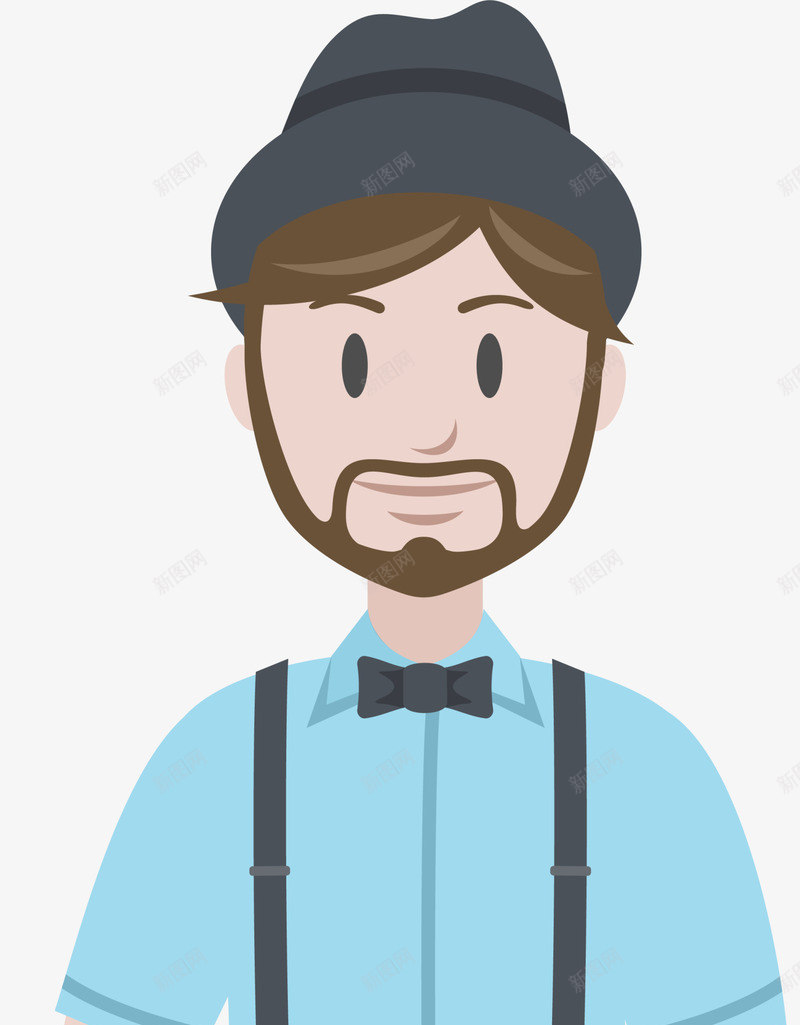 文艺青年人物插画png免抠素材_88icon https://88icon.com 人物插画 帅气男人 文艺范 文艺青年 文青 艺术 黑色帽子