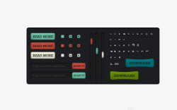 网页常用一组按钮素材
