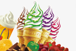 甜食品冰淇淋纸杯蛋糕冰淇淋高清图片