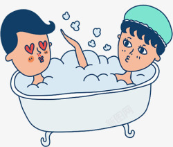 洗澡的情侣洗澡高清图片