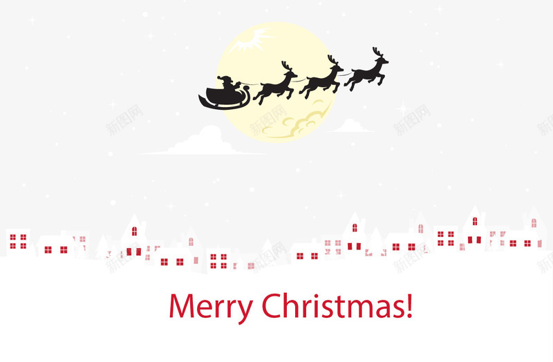 圣诞夜天上的圣诞车png免抠素材_88icon https://88icon.com 圣诞夜 圣诞老人 圣诞车 白雪地 矢量素材 送礼物 驯鹿