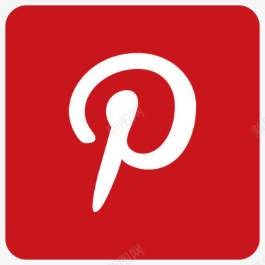 icon返回Pinterest的图标社会网络图标