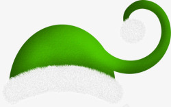 卡通绿色圣诞帽素材