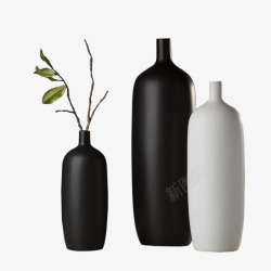 白色瓶子水彩花瓶高清图片