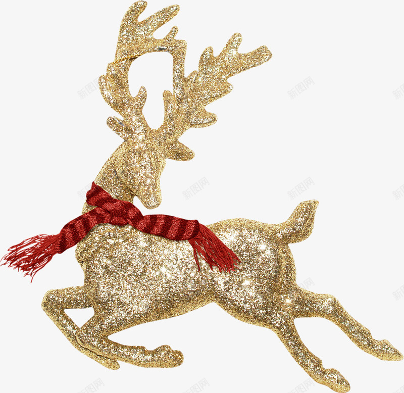 金色麋鹿圣诞季海报png免抠素材_88icon https://88icon.com 圣诞 海报 金色 麋鹿