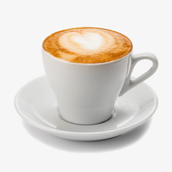 白杯子一杯爱心咖啡高清图片