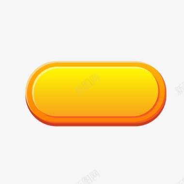 广告艺术字橙色黄色标题框按钮图标图标