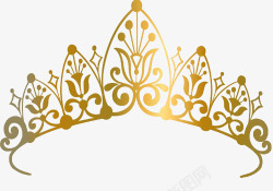 黄色手绘的皇冠效果图素材