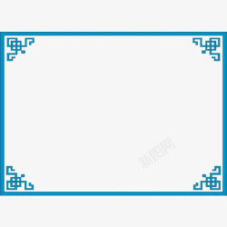 方形窗花中国风边框高清图片