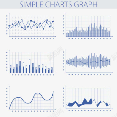 信息分析统计曲线数据图图标图标