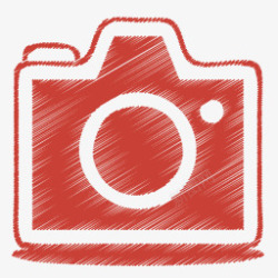 十相机照片红折纸的彩色铅笔素材