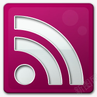 紫红色rss图标装饰wifi图标
