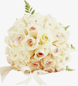 白色玫瑰花捧七夕素材