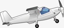 水上飞机白色螺旋桨飞机矢量图高清图片