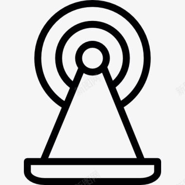 连接互联网塔的信号无线传输图标图标