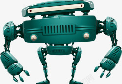 未来科技深绿色机器人素材