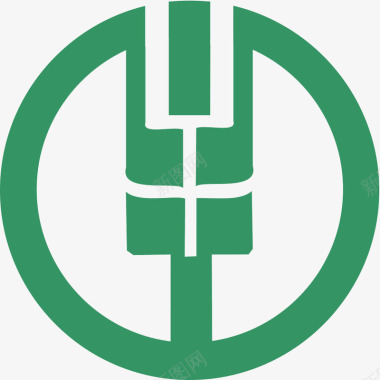绿色比基尼中国农业银行logo图标图标