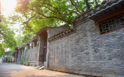 老北京古建筑老巷子胡同素材