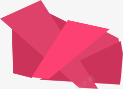 粉色几何形状标签海报素材