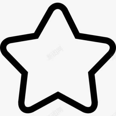 好莱坞明星明星的轮廓五点图标图标