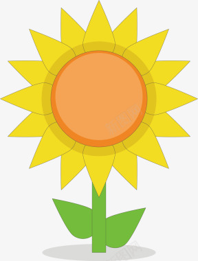 网页UI卡通向日葵矢量图图标图标